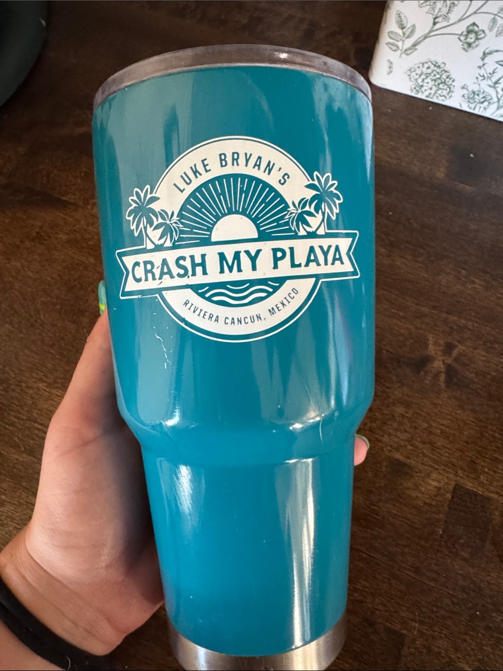 Luke Bryan "Crash My Playa" Teal Insulated Tumbler